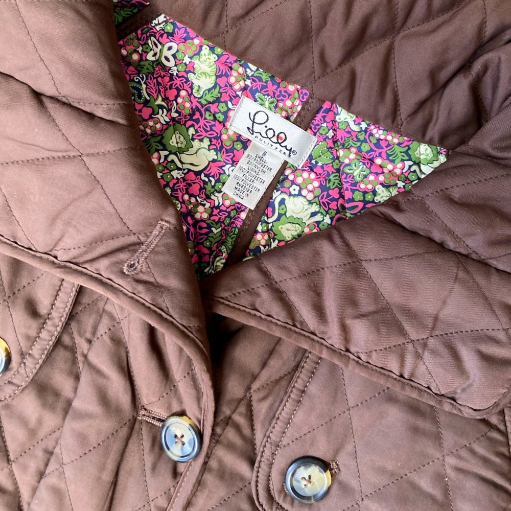 Lilly Pulitzer Lightweight Quilted Button Jacket-S - Picture 4 of 9